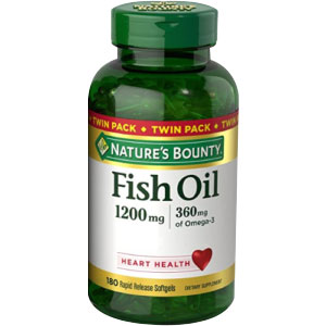 Nature’s Bounty Fish Oil 1200 mg, Twin Pack