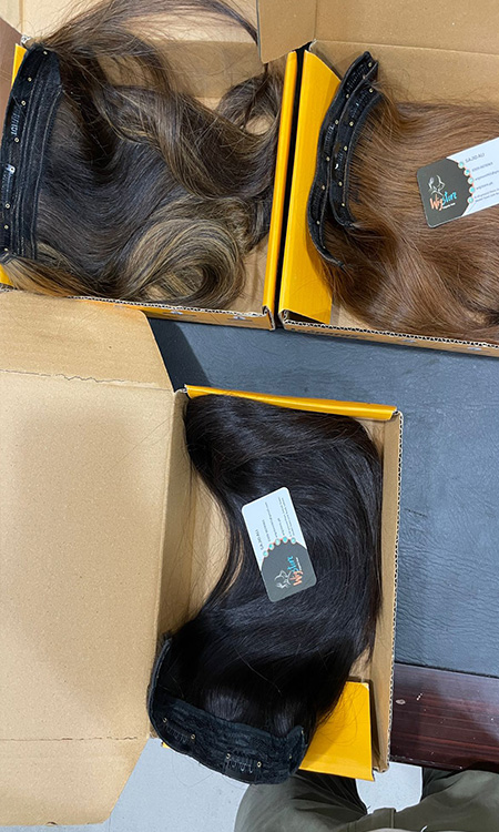 Half Head Human Hair Extension 20 inch - Image 3